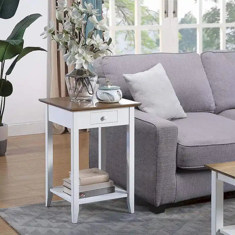 Convenience Concepts American Heritage 1 Drawer End Table with Shelf