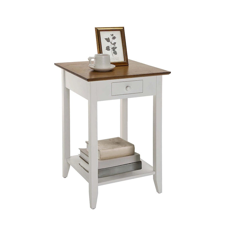 Convenience Concepts American Heritage 1 Drawer End Table with Shelf