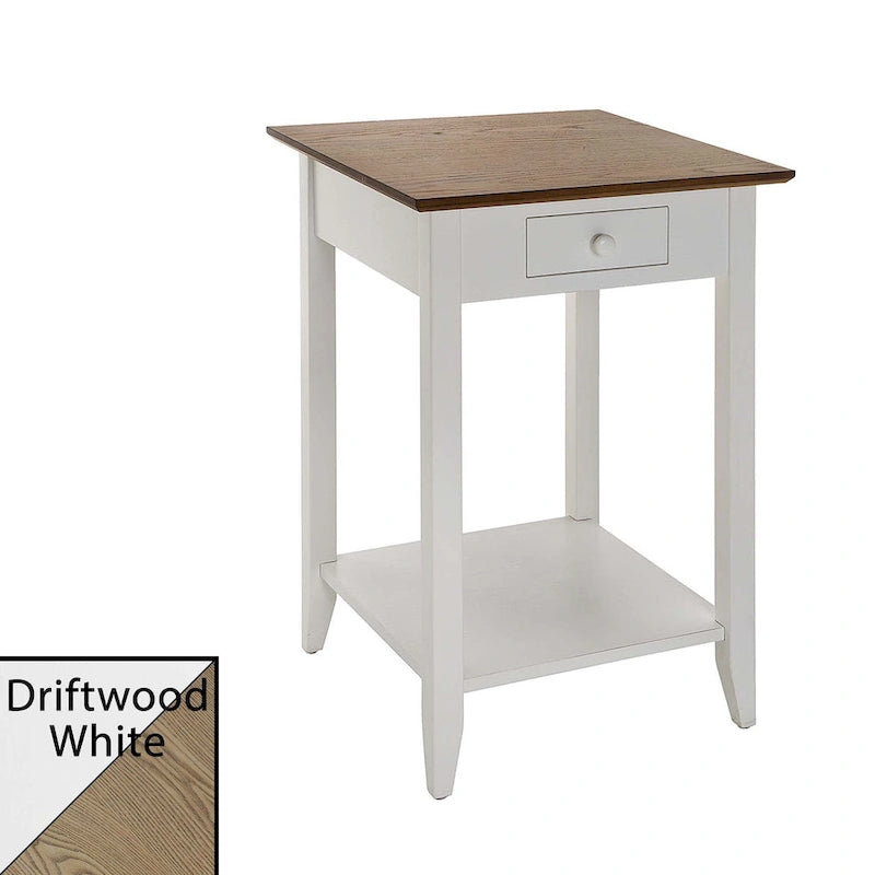 Convenience Concepts American Heritage 1 Drawer End Table with Shelf