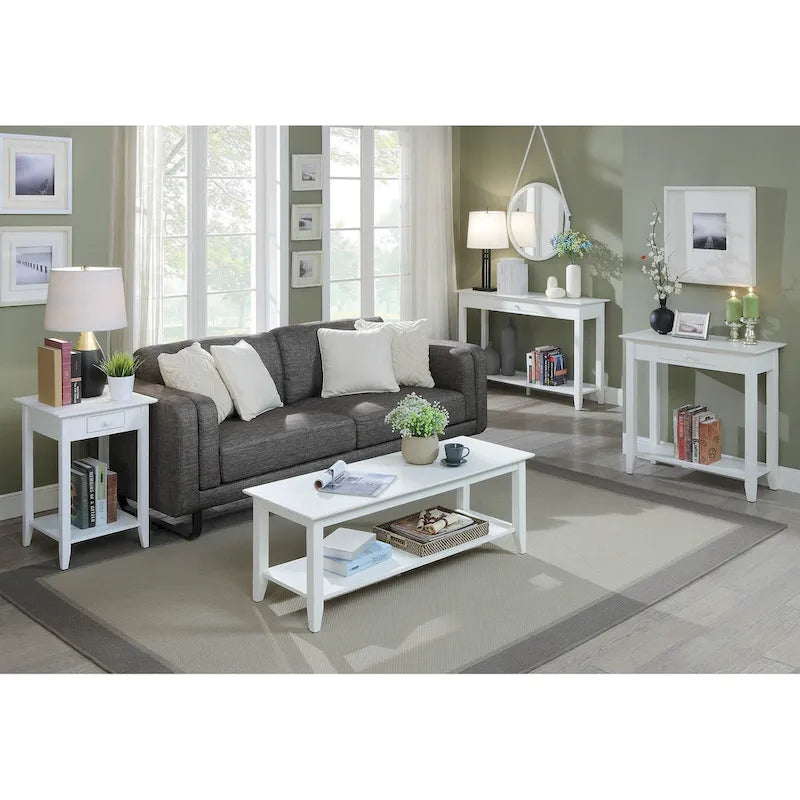Convenience Concepts American Heritage 1 Drawer End Table with Shelf