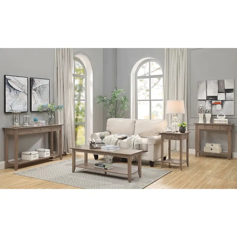 Convenience Concepts American Heritage 1 Drawer End Table with Shelf