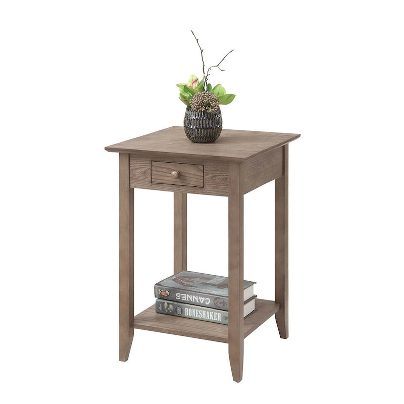 Convenience Concepts American Heritage 1 Drawer End Table with Shelf