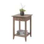 Convenience Concepts American Heritage 1 Drawer End Table with Shelf