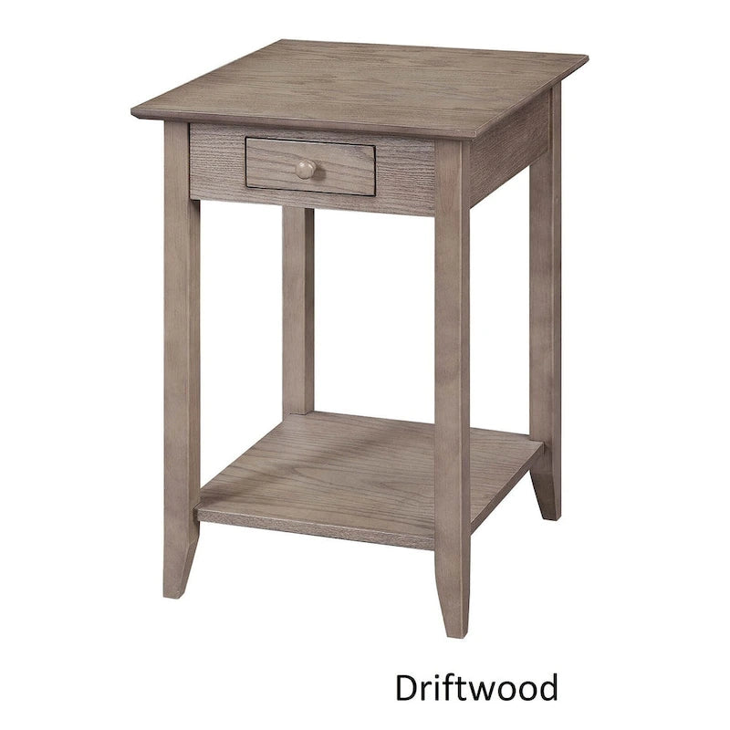 Convenience Concepts American Heritage 1 Drawer End Table with Shelf