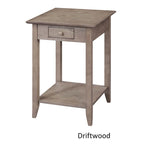 Convenience Concepts American Heritage 1 Drawer End Table with Shelf