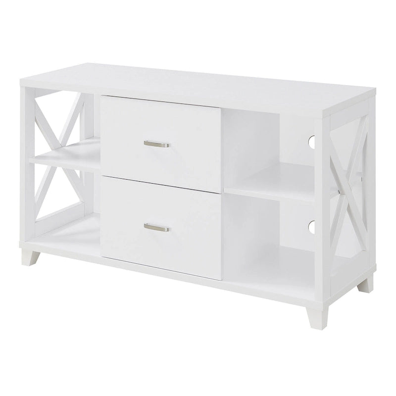 Convenience Concepts Oxford Deluxe 2 Drawer TV Stand with Shelves for TVs up to 55 Inches