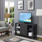 Convenience Concepts Oxford Deluxe 2 Drawer TV Stand with Shelves for TVs up to 55 Inches