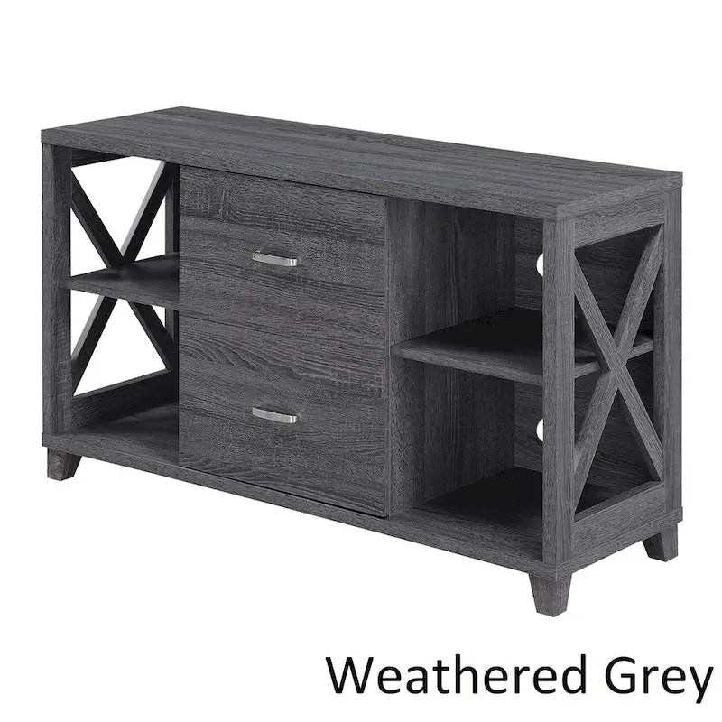 Convenience Concepts Oxford Deluxe 2 Drawer TV Stand with Shelves for TVs up to 55 Inches