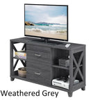 Convenience Concepts Oxford Deluxe 2 Drawer TV Stand with Shelves for TVs up to 55 Inches