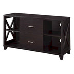 Convenience Concepts Oxford Deluxe 2 Drawer TV Stand with Shelves for TVs up to 55 Inches