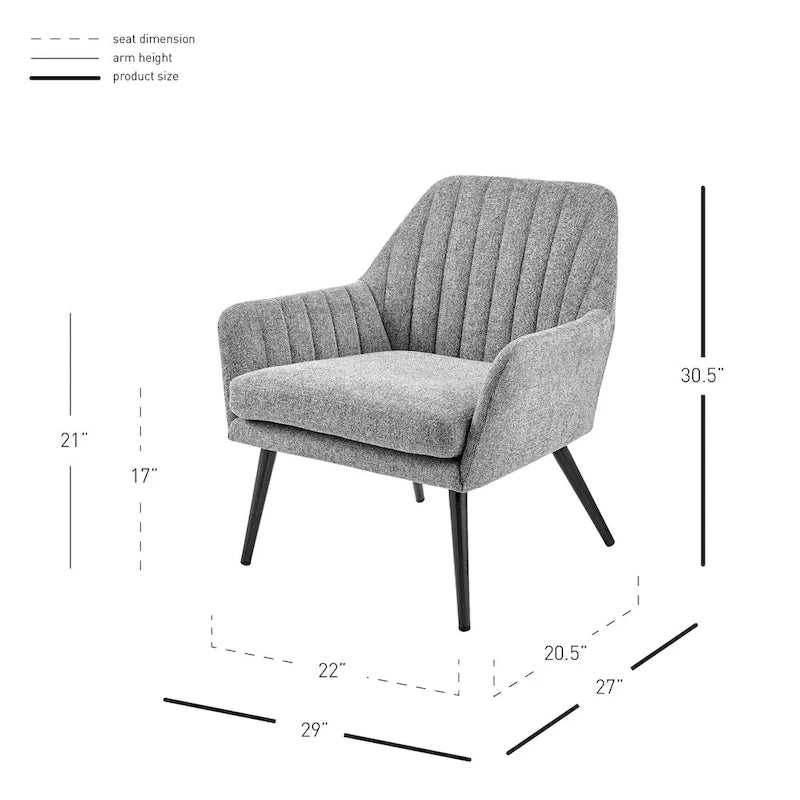 Jolene Fabric Accent Arm Chair