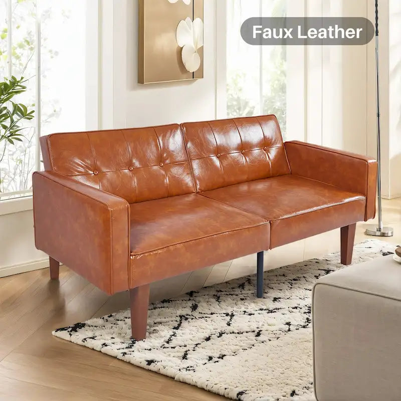 Futon Sofa Bed, Convertible Futon Couch Bed, Loveseat Sleeper Sofa, Daybed for Living Room, Apartment, Office