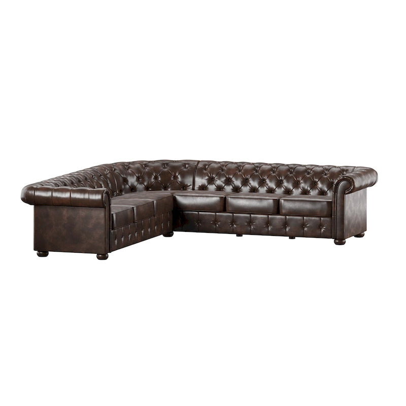 Knightsbridge Chesterfield L-shaped Sectional by iNSPIRE Q Artisan