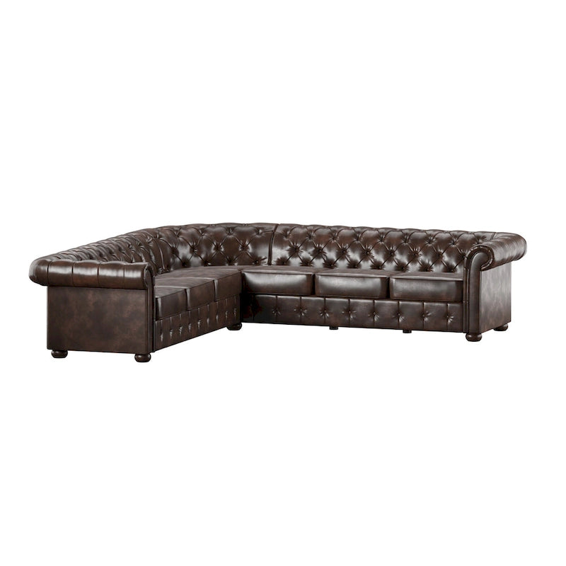 Knightsbridge Chesterfield L-shaped Sectional by iNSPIRE Q Artisan