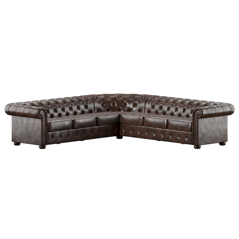 Knightsbridge Chesterfield L-shaped Sectional by iNSPIRE Q Artisan