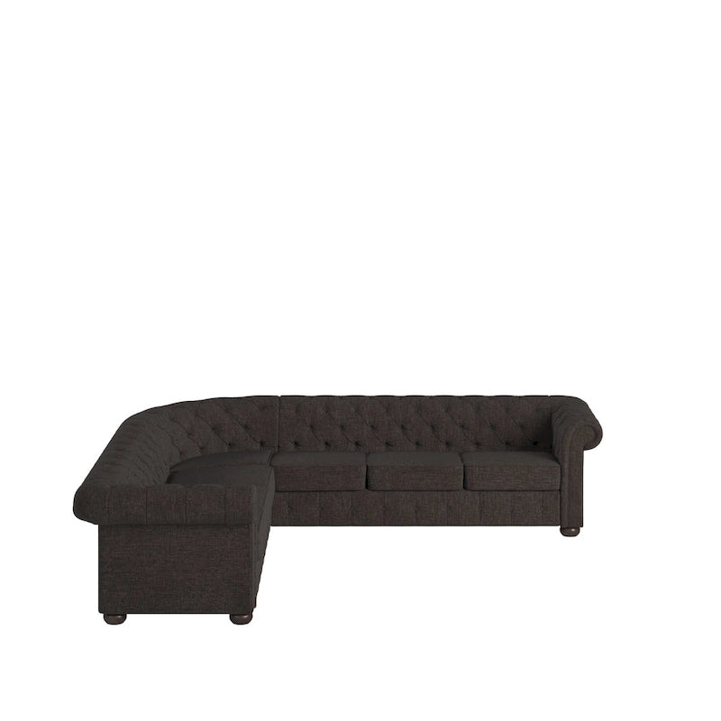 Knightsbridge Chesterfield L-shaped Sectional by iNSPIRE Q Artisan