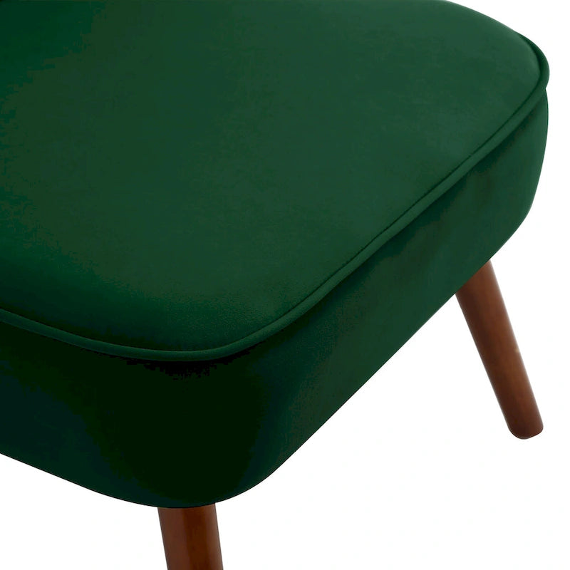 Tufted Velvet Accent Chair Upholstered Living Room Side Chair - 27.6 W x 28 D x 31.3 H