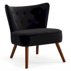 Tufted Velvet Accent Chair Upholstered Living Room Side Chair - 27.6 W x 28 D x 31.3 H