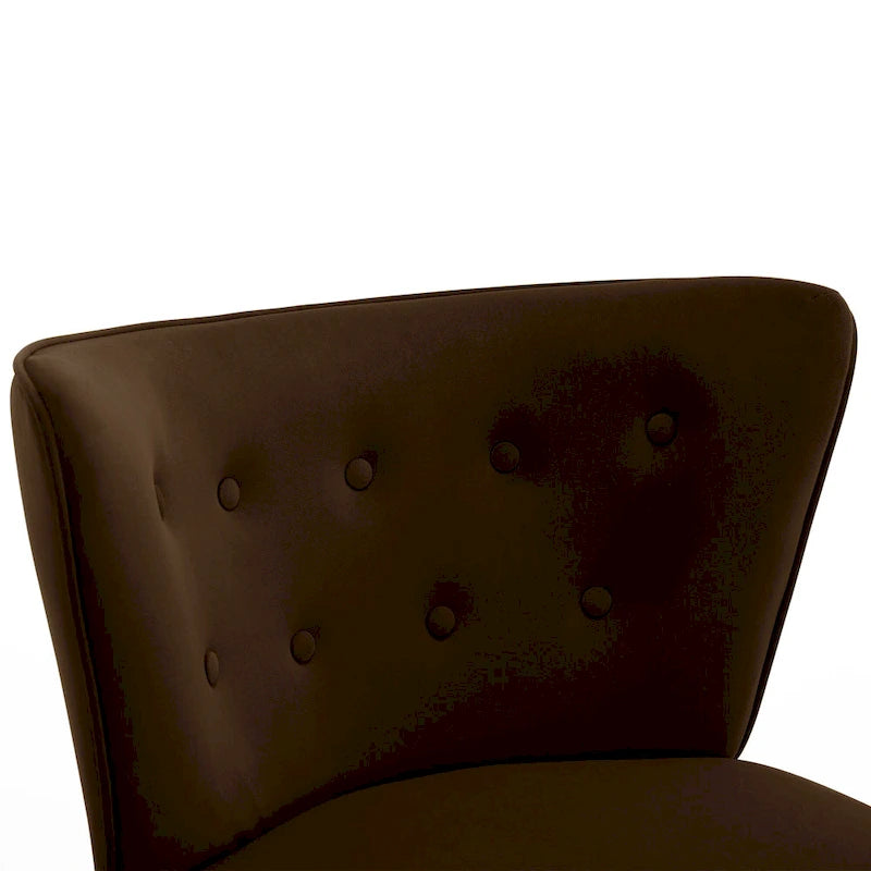 Tufted Velvet Accent Chair Upholstered Living Room Side Chair - 27.6 W x 28 D x 31.3 H