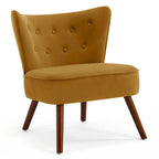 Tufted Velvet Accent Chair Upholstered Living Room Side Chair - 27.6 W x 28 D x 31.3 H