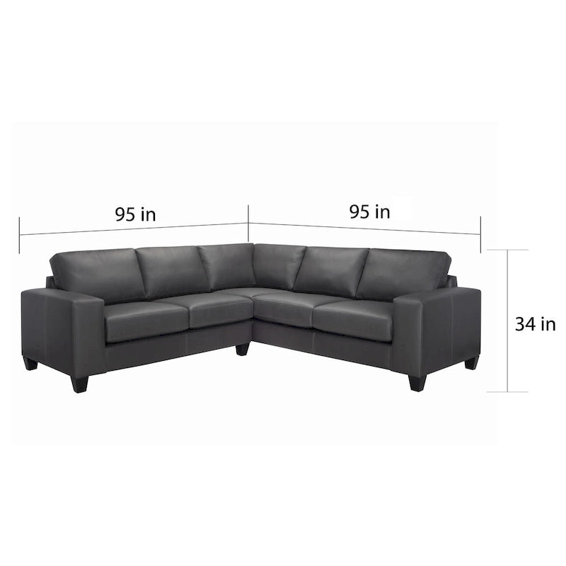 Paulina Top-grain Italian Leather Sectional Sofa