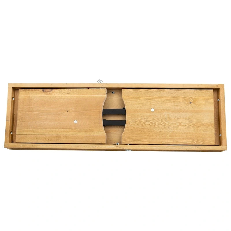 40 x 12 Antique Rustic Solid Pine Folding Farm Bench