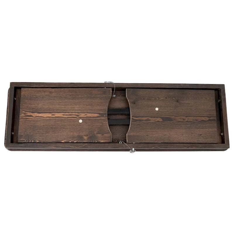 40 x 12 Antique Rustic Solid Pine Folding Farm Bench