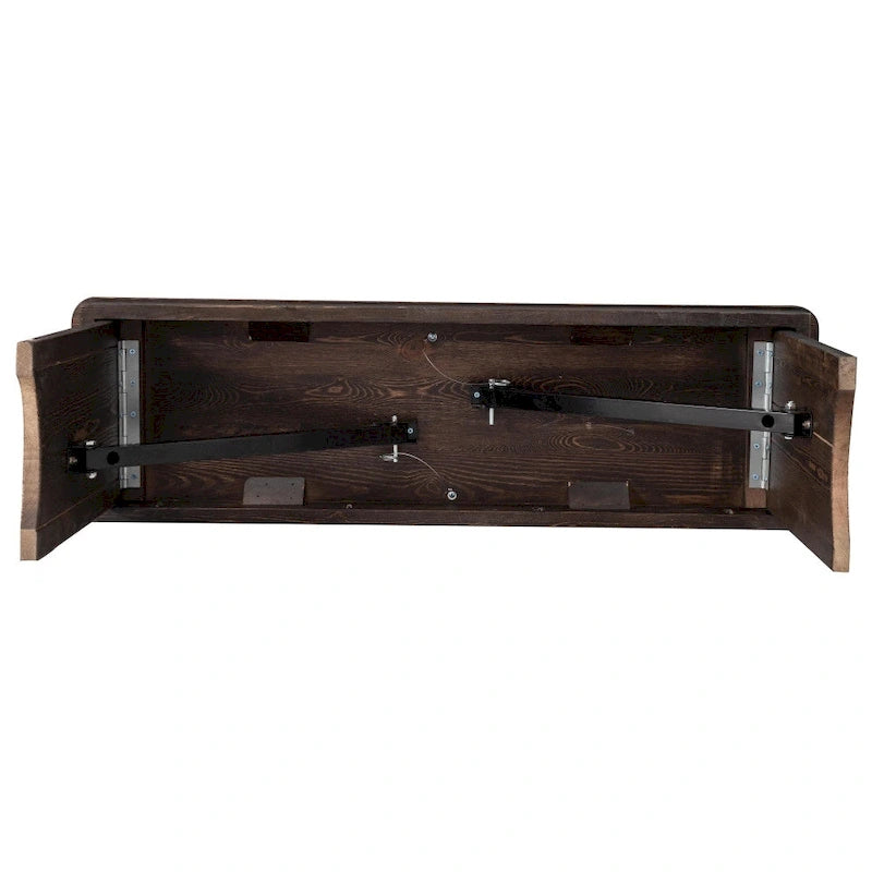 40 x 12 Antique Rustic Solid Pine Folding Farm Bench
