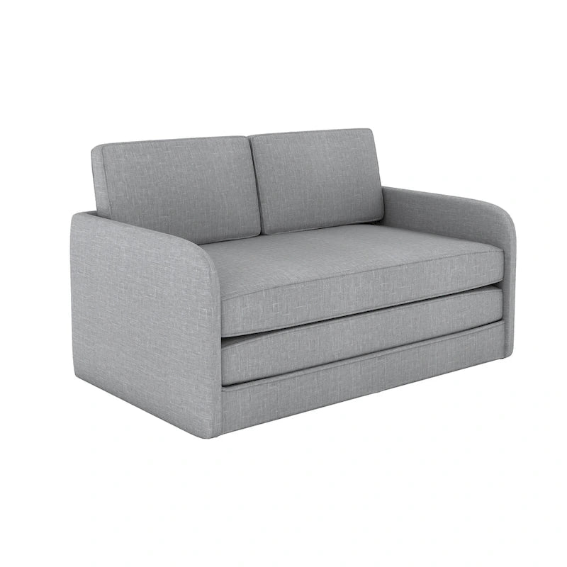 Porch & Den Claiborne Reversible 5.1 inches Foam Fabric Loveseat and Sofa Bed