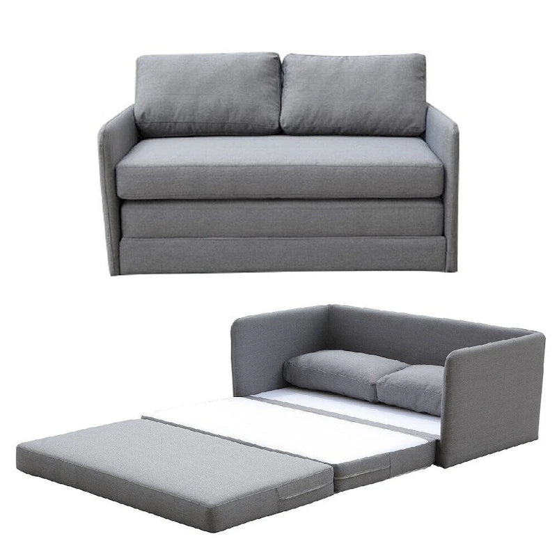 Porch & Den Claiborne Reversible 5.1 inches Foam Fabric Loveseat and Sofa Bed