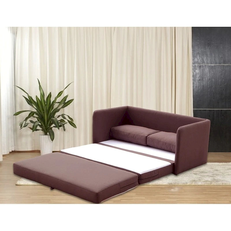 Porch & Den Claiborne Reversible 5.1 inches Foam Fabric Loveseat and Sofa Bed