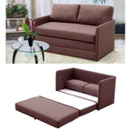 Porch & Den Claiborne Reversible 5.1 inches Foam Fabric Loveseat and Sofa Bed
