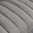 SEYNAR Modern Glam Comfy 50 Metal Legs Curved Sofa 2 Seaters Loveseat with Tufted Back