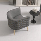 SEYNAR Mid-Century Modern Velvet Round Accent Chair for Living Room