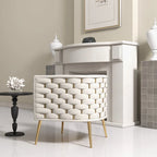 SEYNAR Mid-Century Modern Velvet Round Accent Chair for Living Room