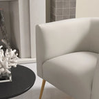 SEYNAR Mid-Century Modern Velvet Round Accent Chair for Living Room