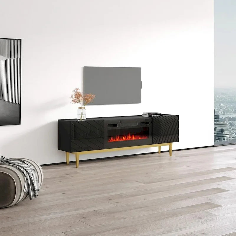 Portillo BL-EF Fireplace TV Stand