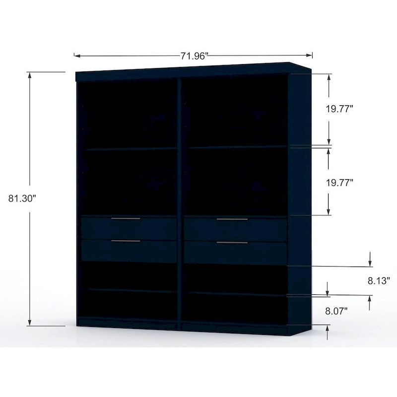 Mulberry Open 2 Sectional Modern Wardrobe Closet