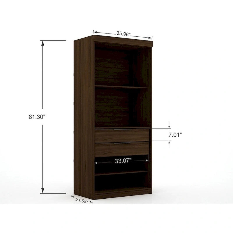 Mulberry Open 2 Sectional Modern Wardrobe Closet
