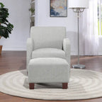 Aiden Chair & Ottoman with Espresso Legs