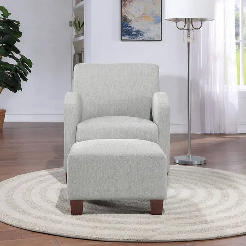 Aiden Chair & Ottoman with Espresso Legs