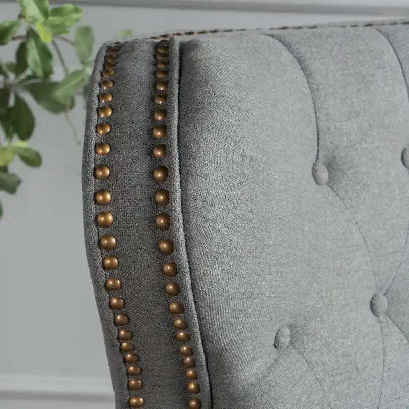 Walder Tufted Nailhead Fabric Recliner by Christopher Knight Home