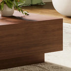 Mid Century Modern Coffee TableMinimalist Wood Veneer Coffee Table with Storage for Living Room, Fully-assembled