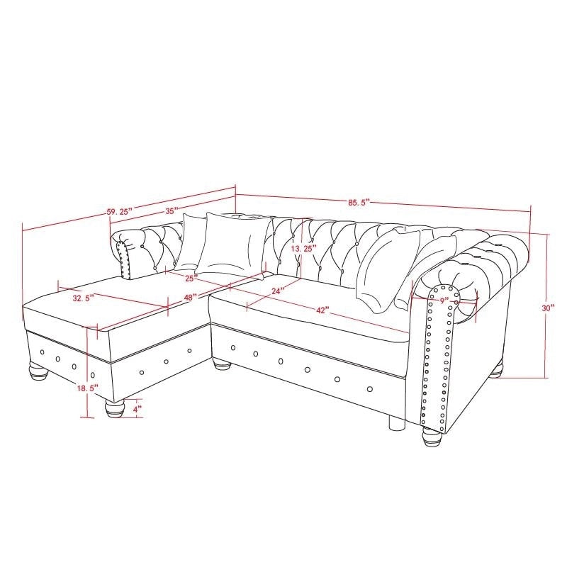 Morden Fort Chesterfield Sofa Living Room Furniture Couches Linen