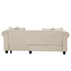 Morden Fort Chesterfield Sofa Living Room Furniture Couches Linen