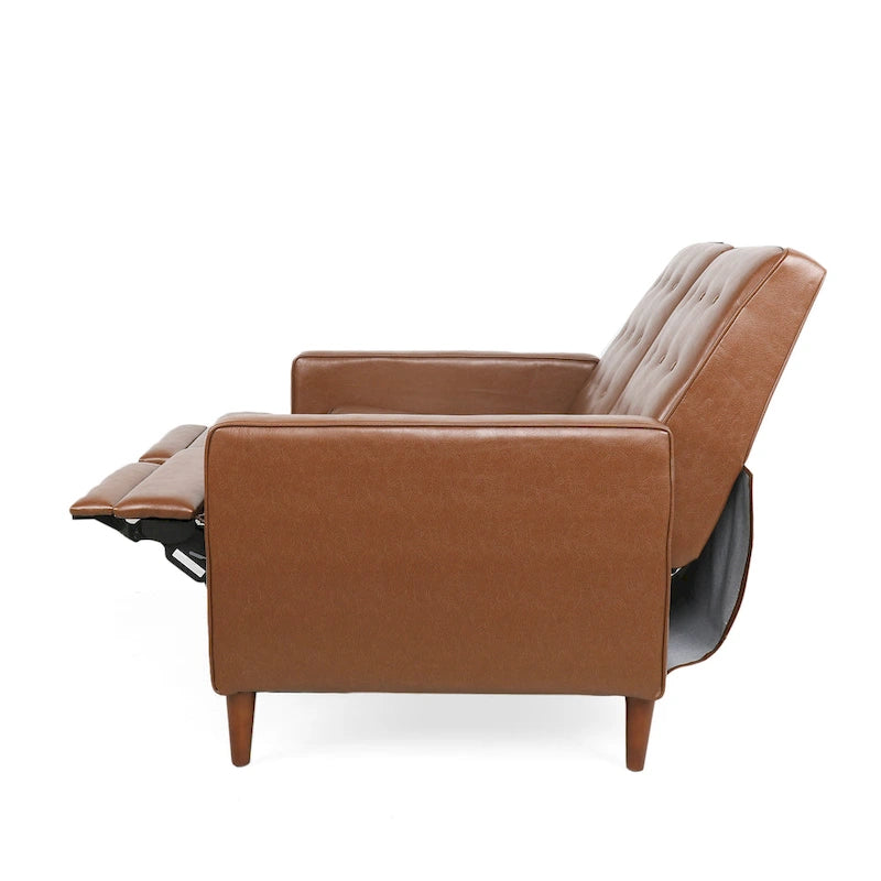 Denison Upholstered Loveseat Pushback Recliner by Christopher Knight Home