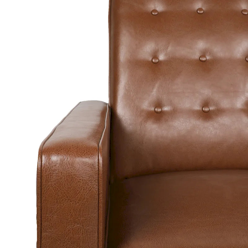 Denison Upholstered Loveseat Pushback Recliner by Christopher Knight Home