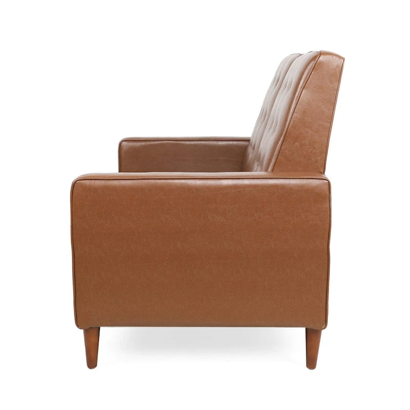 Denison Upholstered Loveseat Pushback Recliner by Christopher Knight Home