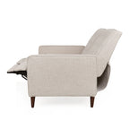 Denison Upholstered Loveseat Pushback Recliner by Christopher Knight Home