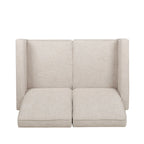 Denison Upholstered Loveseat Pushback Recliner by Christopher Knight Home